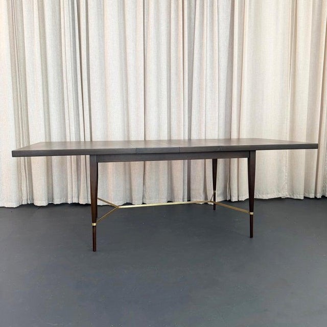Ebonized Mahogany Extension Dining Table by Paul McCobb for Calvin Furniture For Sale - Image 9 of 10