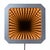 Striking Balyun Technologies SIL-2002 infinity mirror wall light featuring a mesmerizing receding tunnel of warm amber...
