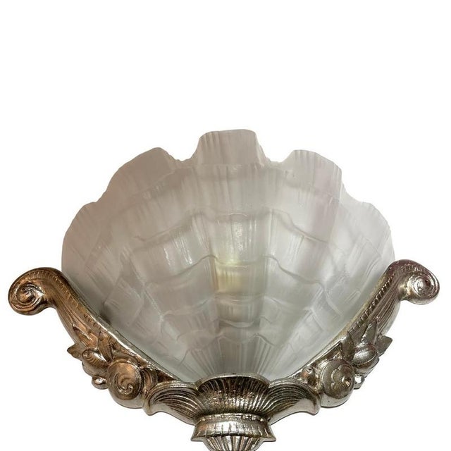 French Art Deco Wall Sconces Lamps from Léon Hugue Paris, 1929, Set of 2 For Sale - Image 4 of 5