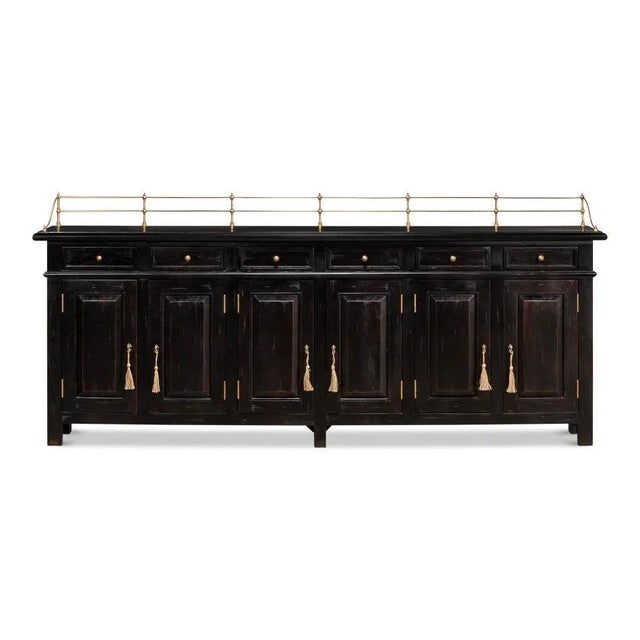 Covent Gardens Sideboard in Ebony by Sarreid LTD For Sale - Image 10 of 12