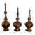Bronze/Gold Hone Depot Private Collection Set of 3 Simone Finials Discontinued 2019 For Sale