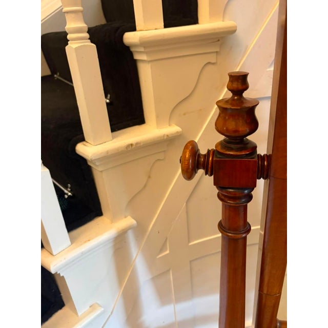 Brown Antique Victorian Mahogany Freestanding Cheval Dressing Mirror, 1860 For Sale - Image 8 of 12