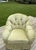 Custom Tufted Green Lounge Chair & Ottoman Set in Floral Colefax and Fowler For Sale - Image 15 of 18