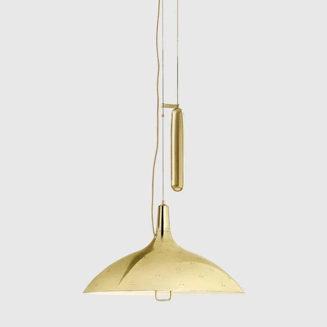 2020s Paavo Tynell 'A1965' Counterweight Pendant Lamp in Brass for Gubi For Sale - Image 5 of 10
