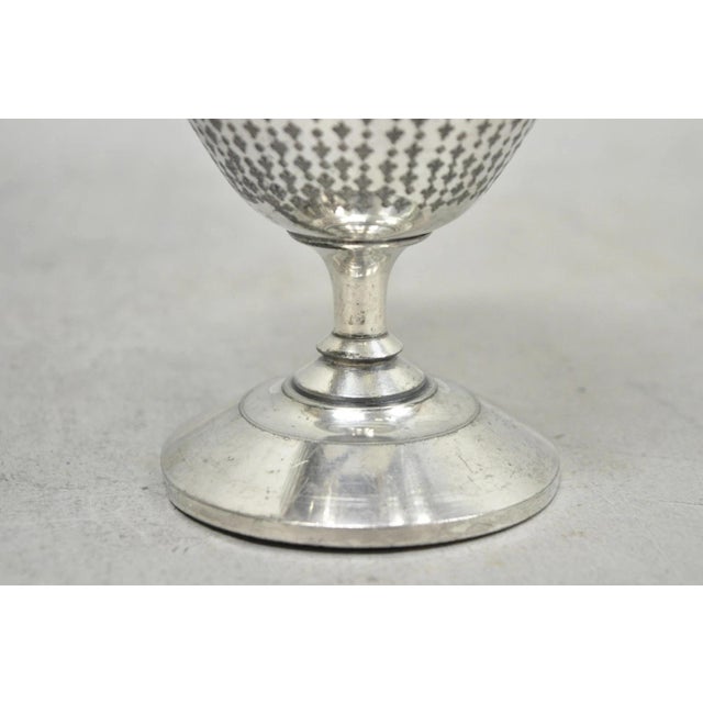 Antique Meriden English Victorian Silver Plated Goblet Cup W/ "H" Monogram For Sale - Image 9 of 16