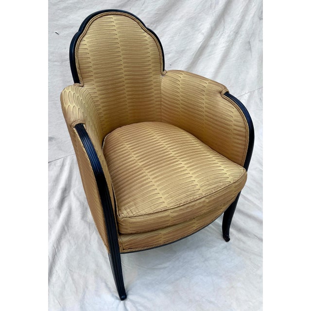 Pair of French Art Deco Bergere Chairs in the Style of Paul Follot For Sale In Los Angeles - Image 6 of 12