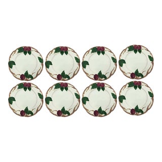 1940s Franciscan China Apple Pattern Salad Plates - Set of 8 For Sale
