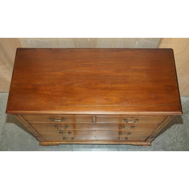Large Sheraton Revival Chippendale Hardwood Chest of Drawers, 1860s For Sale - Image 13 of 18