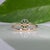 Green Zambian Emerald Ring With Earth-Mined Diamond Accents in Solid 14k Gold, 6mm, Size 6.75 For Sale - Image 8 of 9