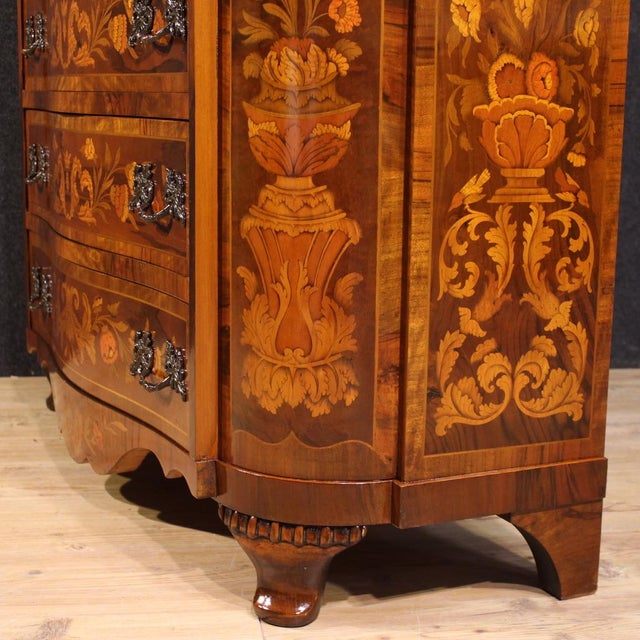 Wood Vintage Dutch Inlaid Commode, 1970 For Sale - Image 7 of 13