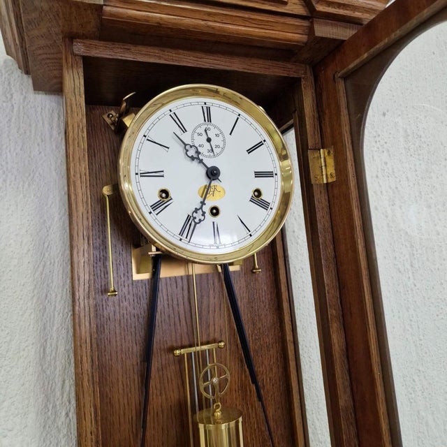 Wood Vintage German Wall Clock from Kieninger, 1990s For Sale - Image 7 of 11