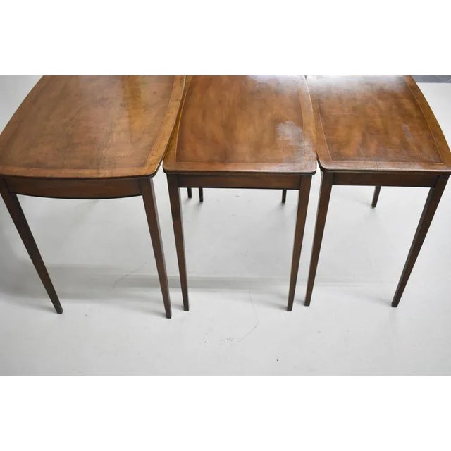 Mid 20th Century Set of Three Kittinger Williamsburg Style Mahogany Nesting Tables For Sale In Cleveland - Image 6 of 8