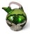 Antique Art-Deco Farber Brothers Krome Kraft Cambridge Green Glass & Chrome Decanter W/ 5 Glasses For Sale - Image 4 of 10