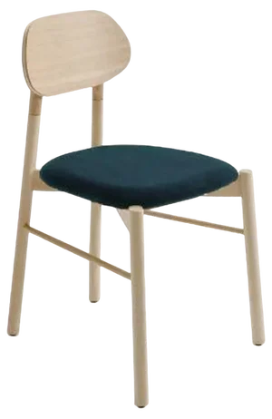 Bokken Upholstered Chair in Natural Beech by Colé Italia