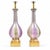 Mid-Century Modern Mid-Century Modern Italian Blown Glass Table Lamps With Giltwood Bases, Pair For Sale - Image 3 of 5