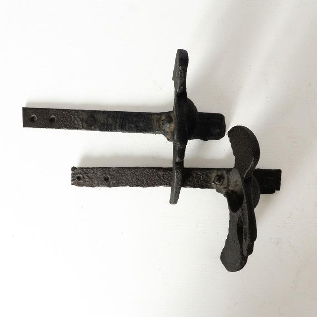 Early 20th Century Pair of Cast Iron Snow Eagles For Sale - Image 5 of 5