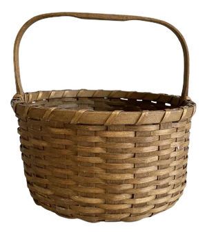 Antique Wood Veneer Basket