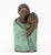 Jean Juhlin (American, b. 1931) "Mother and Child" Patinated Bronze Sculpture, the clothing with green verdigris...
