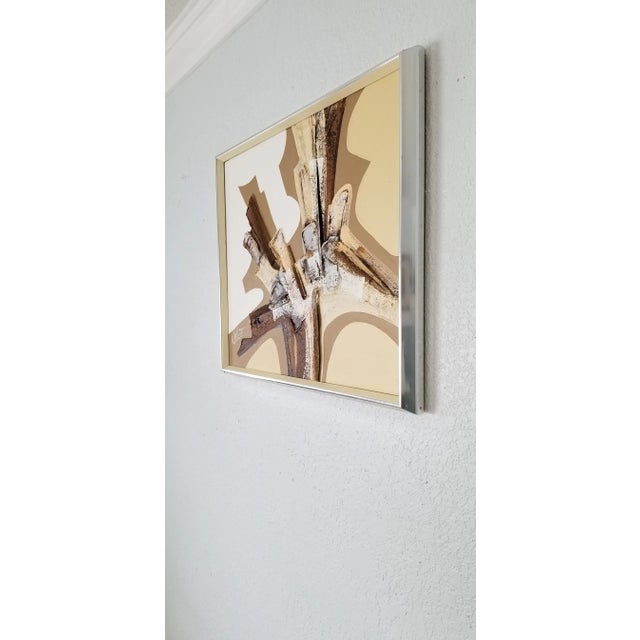 1970 Frank Walcutt Mixed Media Collage Abstract Painting/ Sold For Sale - Image 4 of 12