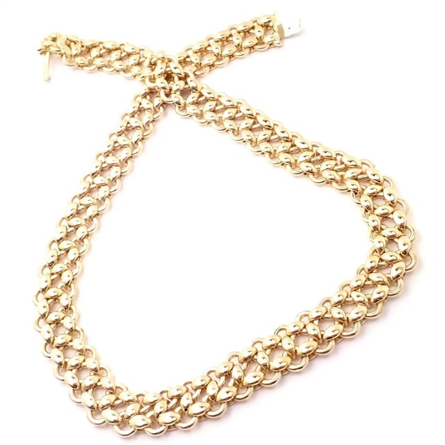 Hermès Vintage Hermes Yellow Gold Link Necklace For Sale - Image 4 of 8