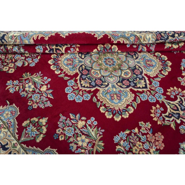 Hand-Knotted Oriental Rug in Red For Sale - Image 10 of 13