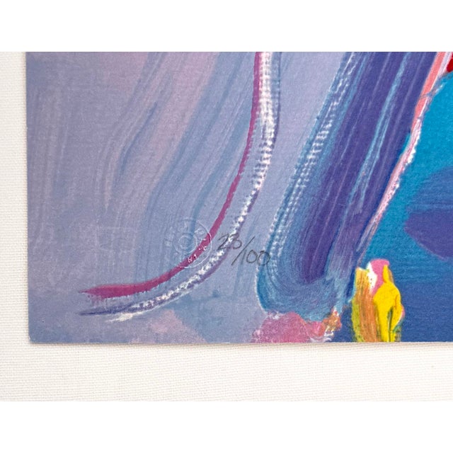 Peter Max Peter Max, Flower Blossom Iii, Large Hand Signed Serigraph, Custom Framed 45 X 52 In., 1991 For Sale - Image 4 of 4