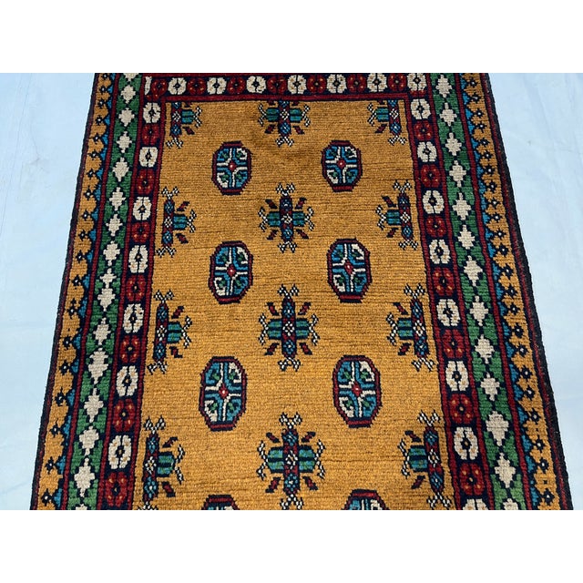 Terracotta Brown Tribal Geometric Gul Runner Rug, 2'9" X 9'5" For Sale - Image 4 of 12