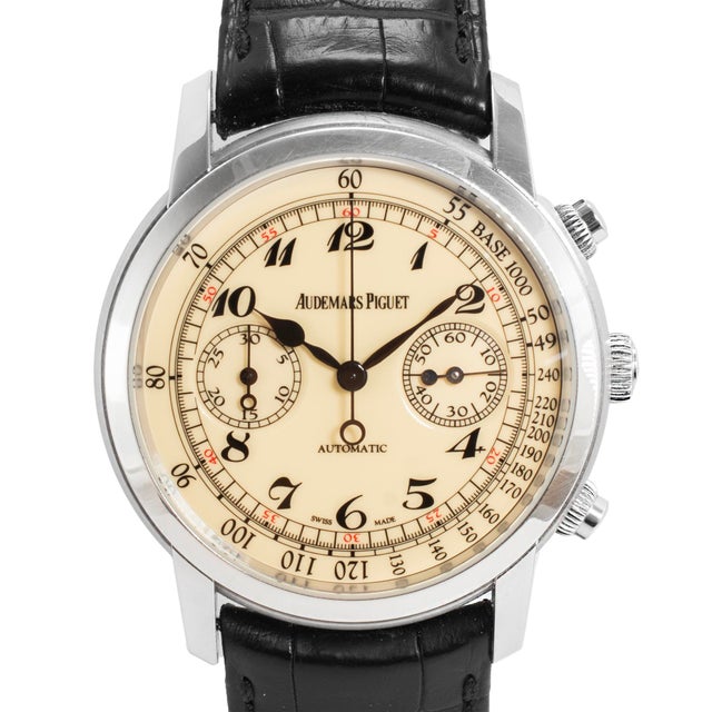 Brand: Audemars Piguet Gender: Men Metal Type: 18K White Gold Diameter: 41.00 mm Weight: 120.32 grams AUDEMARS PIGUET...