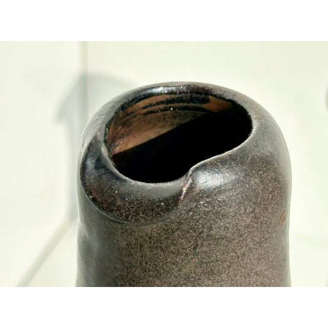 Ceramic Hand-Thrown Slim Studio Ceramic Vases, Germany, 1980s, Set of 2 For Sale - Image 7 of 15