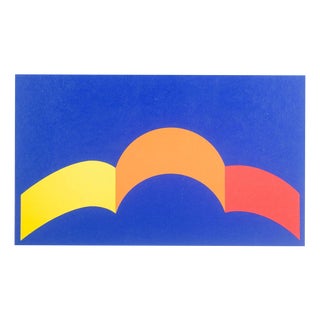 Per Arnoldi, Graphic Composition in Clear Primary Colors, 1980s, Serigraph on Paper For Sale