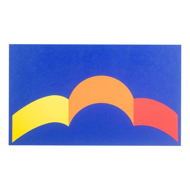 Per Arnoldi, Graphic Composition in Clear Primary Colors, 1980s, Serigraph on Paper For Sale