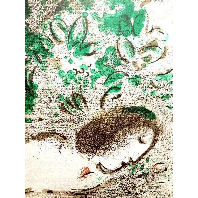 Marc chagall, original lithograh depicting an instant of the bible. Technique: original lithograph in colours on the...