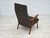 Danish Highback Armchair in Fabric and Teak, 1970s For Sale - Image 9 of 16