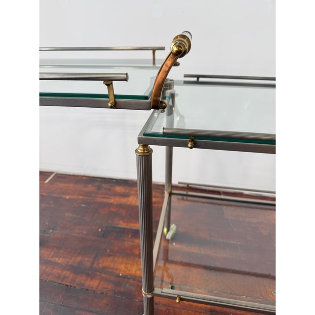 Maison Jansen French Extending Bar Cart, Maison Jansen Manner, Mid-20th Century For Sale - Image 4 of 10