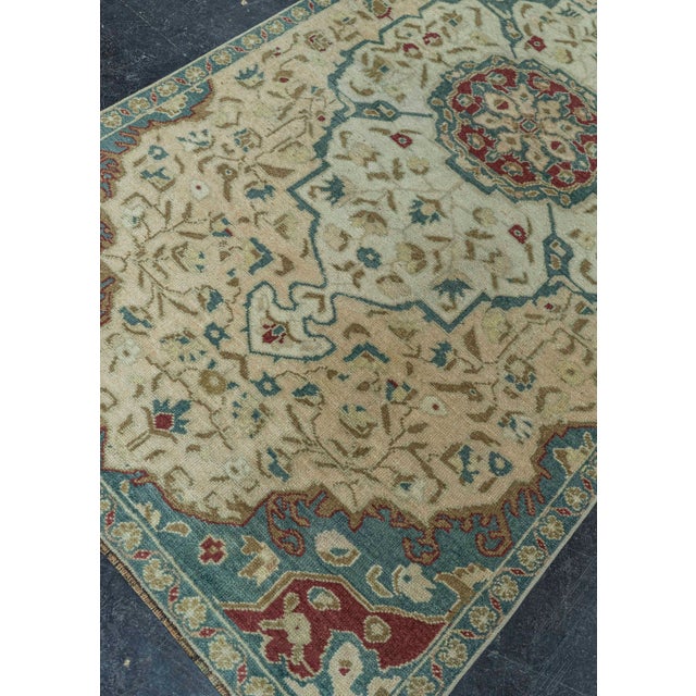 Tan Turkish Vintage Rug 3'7" x 10'1" #20830 For Sale - Image 8 of 8
