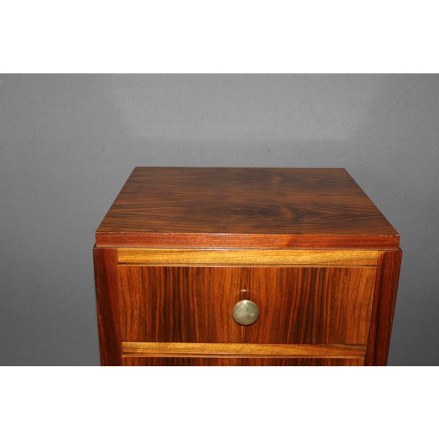 Brown Vintage Art Deco Walnut Chest of Drawers, 1940 For Sale - Image 8 of 11