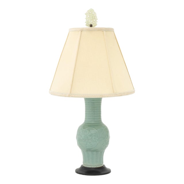 Chinese Celadon Glazed Vase Mounted as a Lamp For Sale