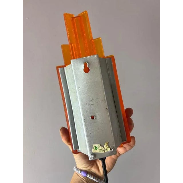 Orange Wall Lamp in Orange by Claus Bolby for Cebo For Sale - Image 8 of 11