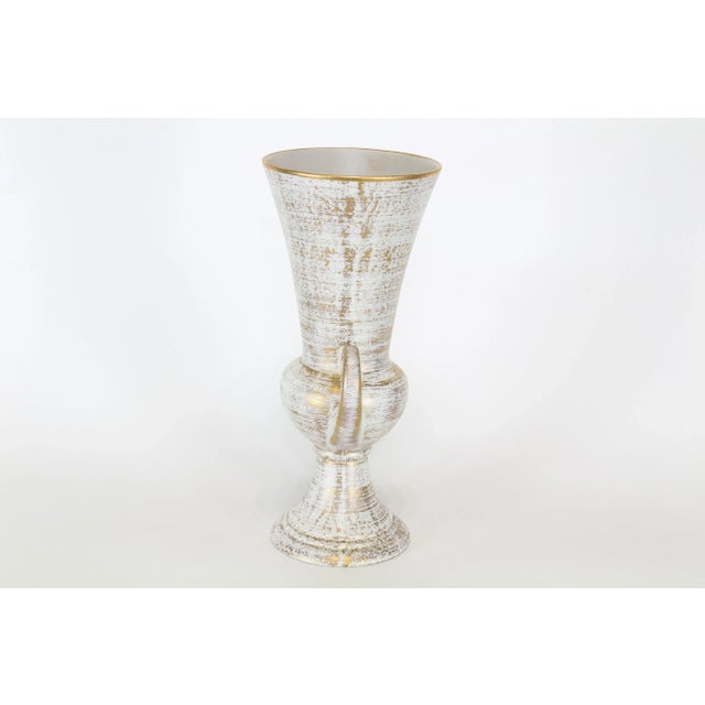 Vintage Royal Haeger Vase This base has a gold tweet glaze - 22 K gold Dimensions; 9" Width x 6" Depth x 16" Height In...