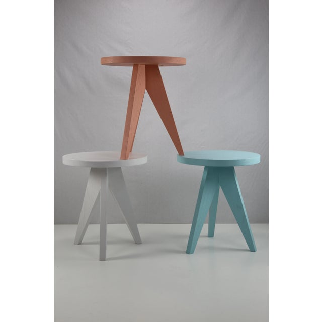 Lollipop Side Table in White by Dejan Stanojevic for ASTALfurniture For Sale - Image 4 of 6