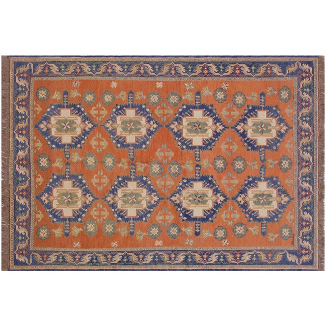 1960s Tribal Soumakh Wool Rug - 6'7" X 9'2" For Sale - Image 10 of 11