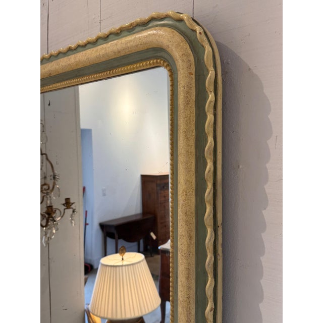 19th Century Painted Louis Philippe Mirror For Sale - Image 6 of 7