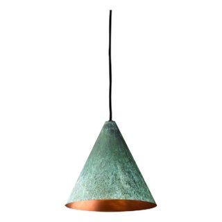 Hans-Agne Jakobsson Verdigris Patinated 'Tratten' Pendant For Sale