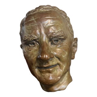 Large Bronze Bust of a Statesman For Sale
