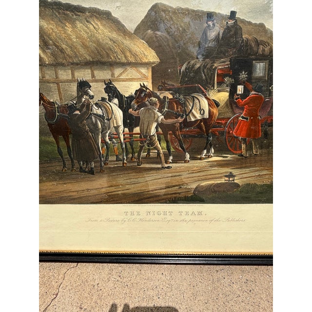 Framed and stamped original engraving by H. Peppeill of Piccadilly Circle dated November 1, 1883 entitled Fores’s Coaching...