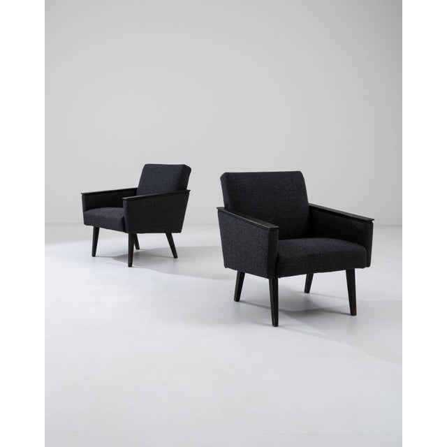 1960s Czechia Upholstered Armchairs - A Pair For Sale - Image 16 of 18