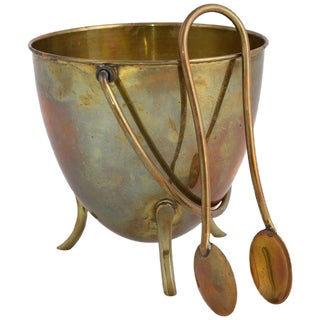 Vintage Ice Container with Tweezers by Harald Buchrucker, 1960s, Set of 2 For Sale