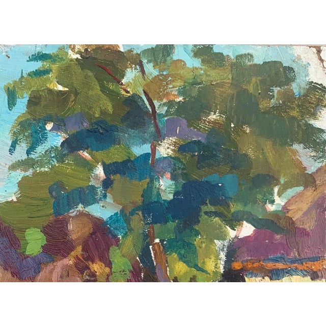 Realism Vintage Ukrainian Impressionist Oil Painting, Rural Landscape, 1960s 16-23 For Sale - Image 3 of 6
