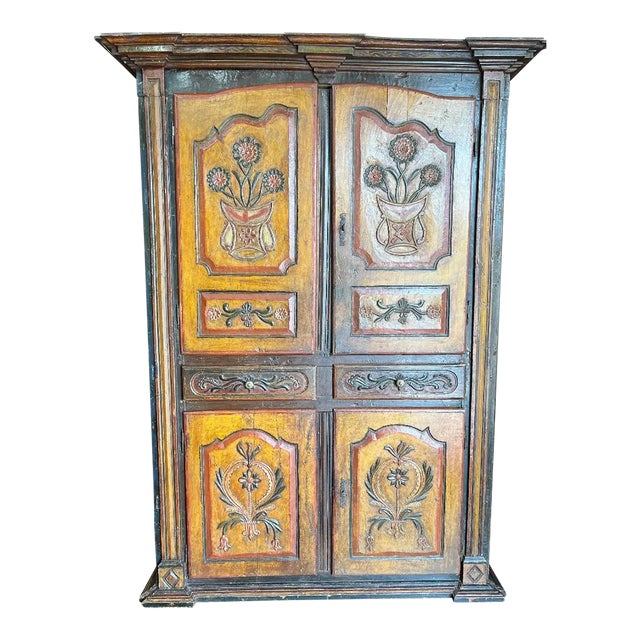 Walnut Armoire - 17th Century Northern Italian Armoire A' 4 Portes For Sale