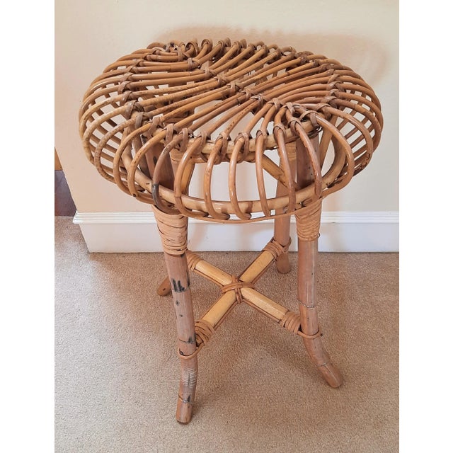 Italian Rattan Bamboo Plant Stand Frankl Crespi Style For Sale - Image 11 of 11